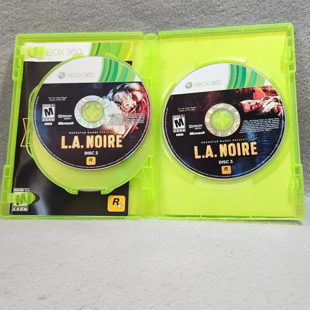 LA Noire (Microsoft Xbox 360, 2011) 3-Disc Complete Game-ROCKSTAR Games Untested